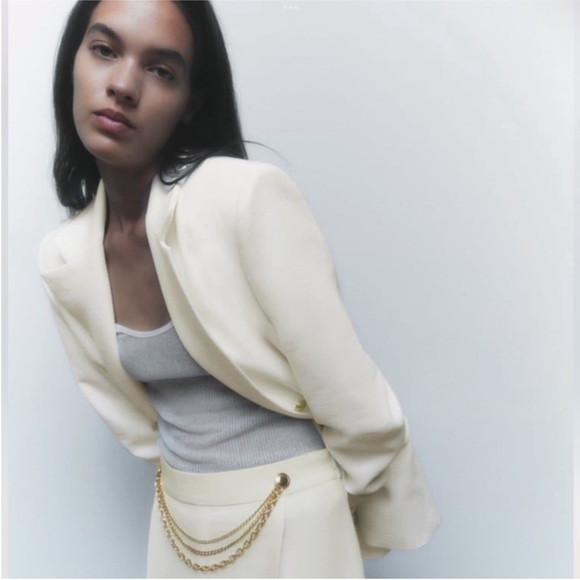 NWOT Zara White / Ecru Oversized Blazer - Picture 3 of 10
